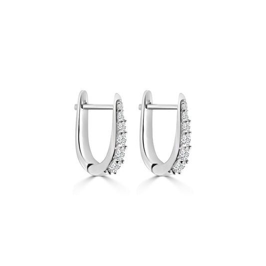 14KW 0.20 Ctw Diamond Huggie Earring