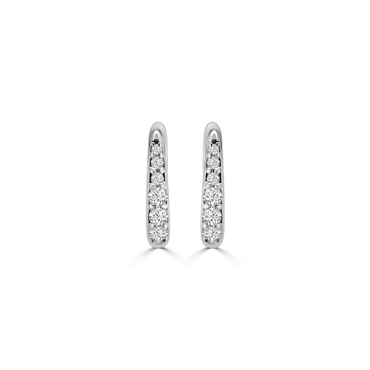 14KW 0.20 Ctw Diamond Huggie Earring