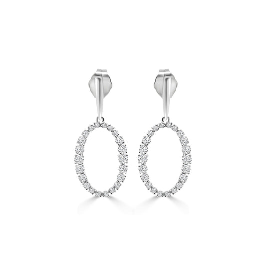 14KY 0.50 Ctw Fashion  Oval Earring