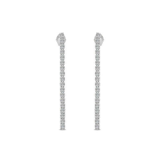 14KW 1.50 Ctw Single Row diamond Earring