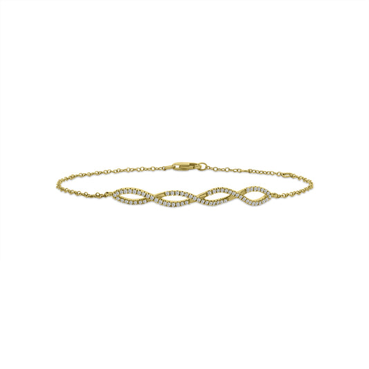 14KR 0.20 Ctw Infinity Diamond Bracelet