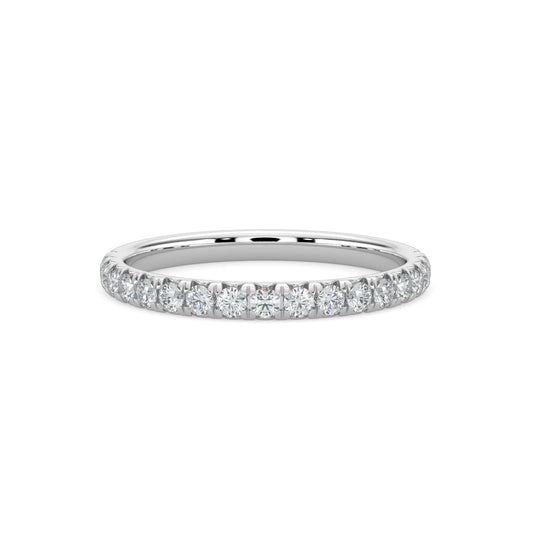 14KW 0.55 Ctw Diamond Band in French Pave Setting