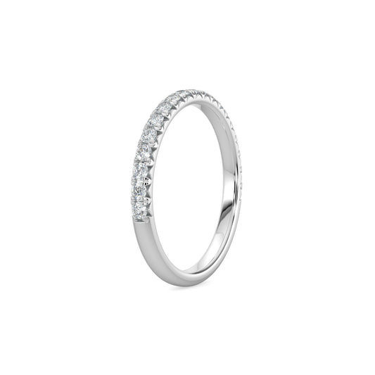 14KW 0.55 Ctw Diamond Band in French Pave Setting