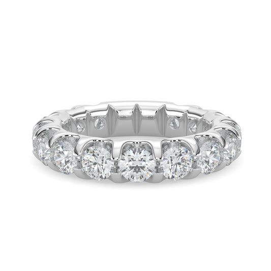 14KW 3.00 Ctw Full Diamond Band in U-Prong Setting