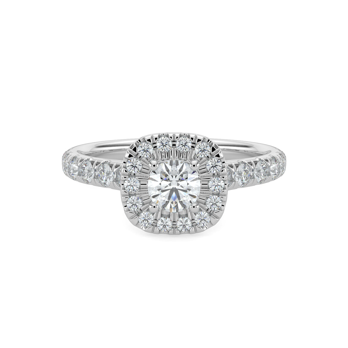 14KW 1 Ctw Bridal Ring With Rd 0.33 Ct Center