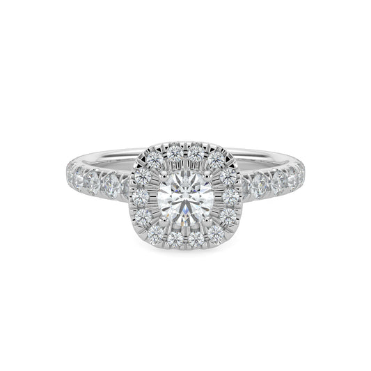 14KW 1 Ctw Bridal Ring With Rd 0.33 Ct Center