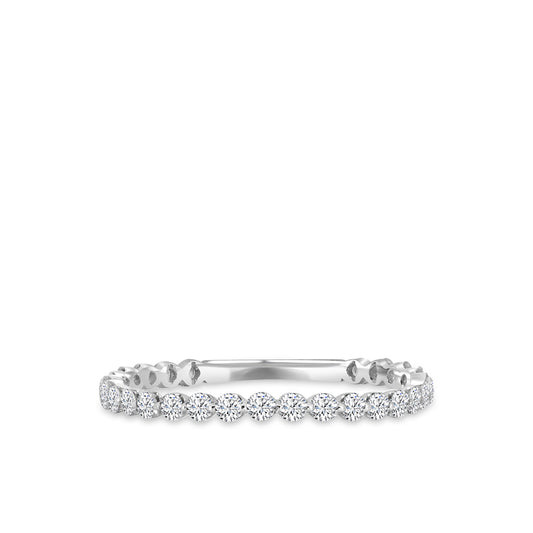 14KW 0.50 Ctw Full Diamond Band in Shared Prong Setting