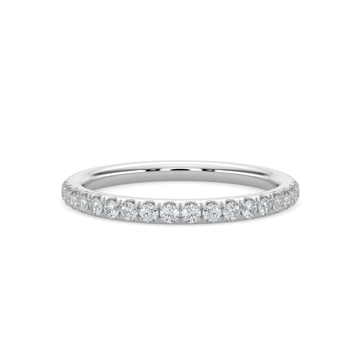 14KW 0.25 Ctw Diamond Band in Scallop Setting