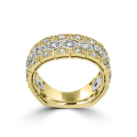 14TT 1.50 Ctw Mesh Diamond Ring in Prong Setting