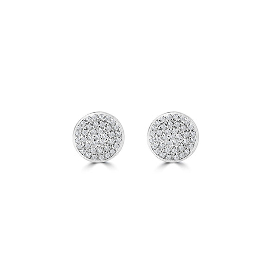 14KW 0.33 Ctw Cluster Diamond Earring