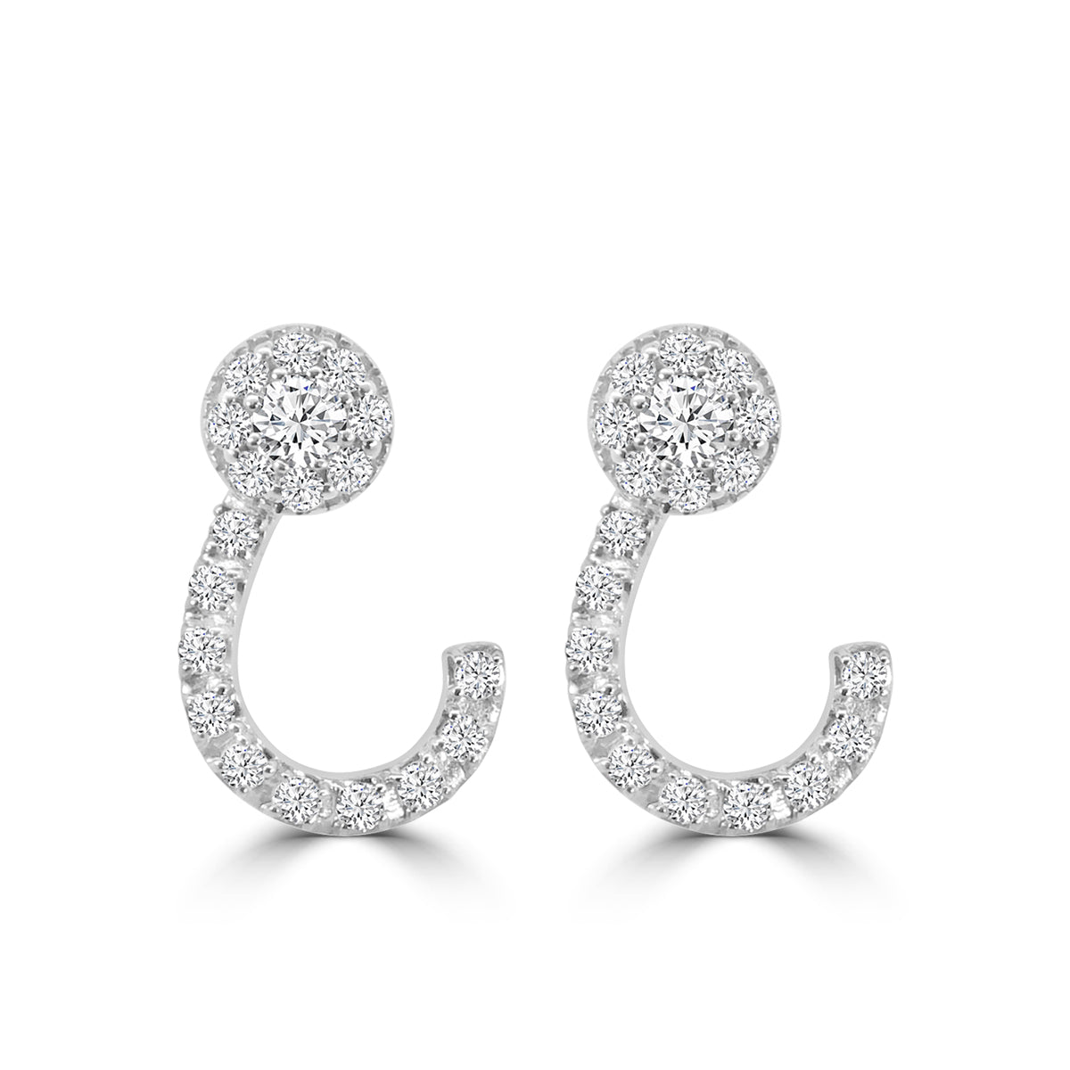 14KW 1.00 Ctw J Drop Diamond Earring